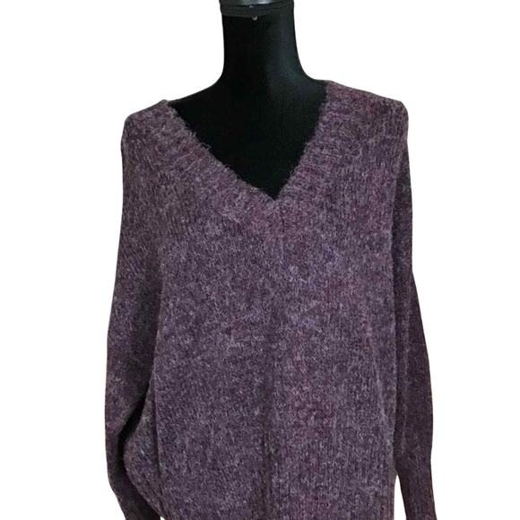 Abound Womens XS Sweater Purple V-Neck Long Sleeve Ribbed Hem Soft Knit NWT - Picture 14 of 16